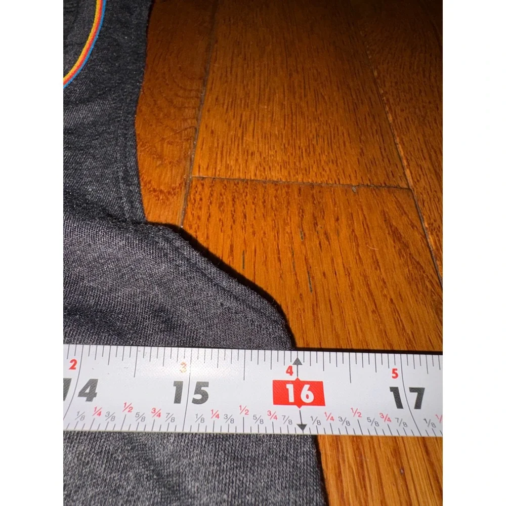 Nike Dri-FIT Womens‎ XS Charcoal Grey Rainbow Trim Athletic Tank Top
